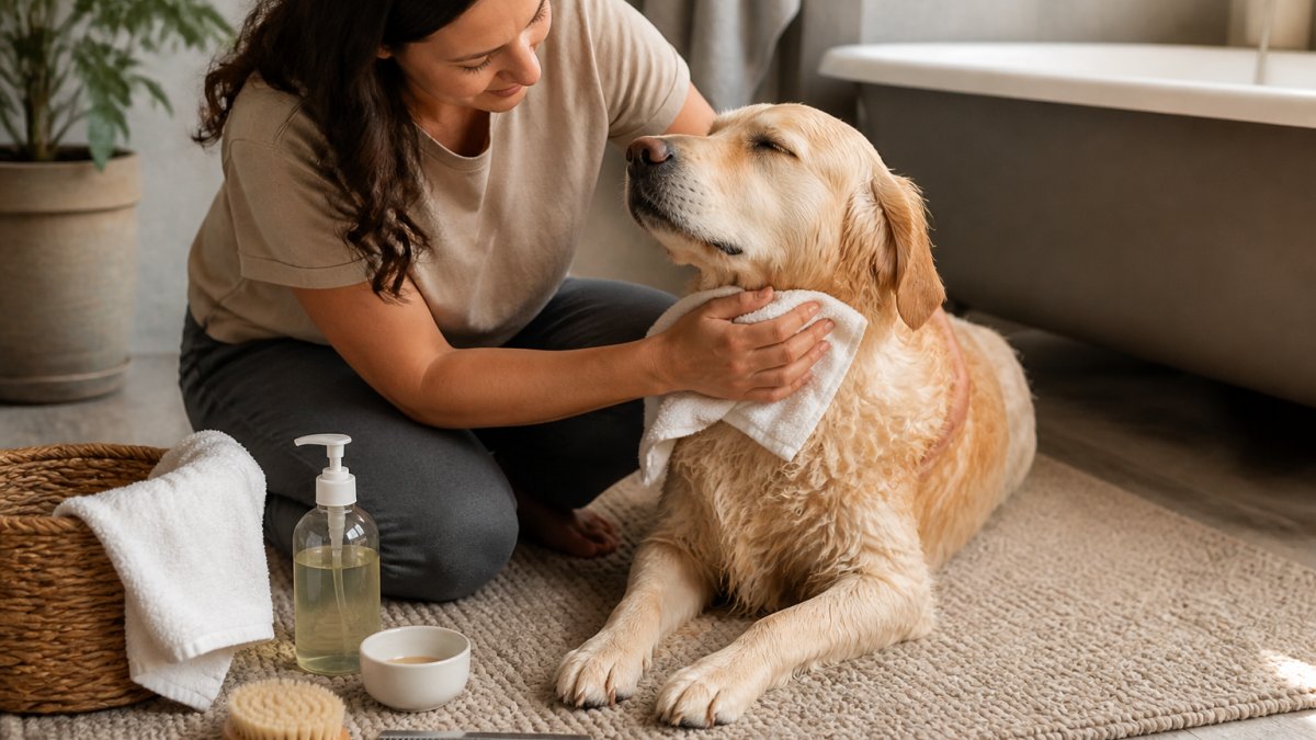 Groom a Dog With Sensitive Skin at Home
