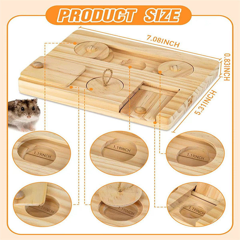 Elevate Your Hamster's Dining Experience with Our Wooden Feeder