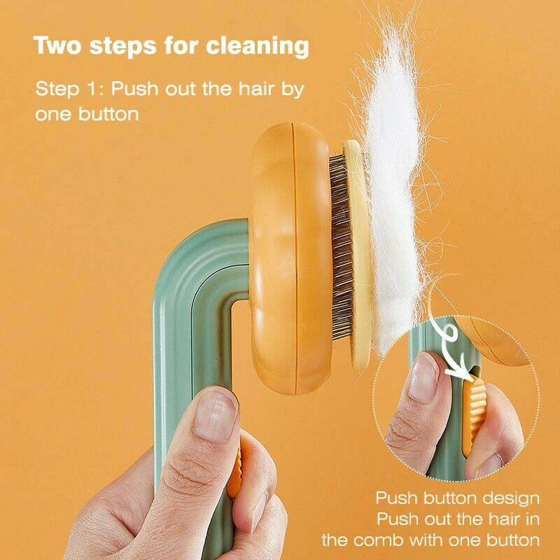 Transform Grooming Time with the Pet Pumpkin Grooming Self Cleaning Slicker Brush