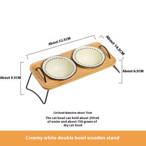 Enhance Your Pet's Dining Experience with Our Multi-functional Ceramic Cat Bowl