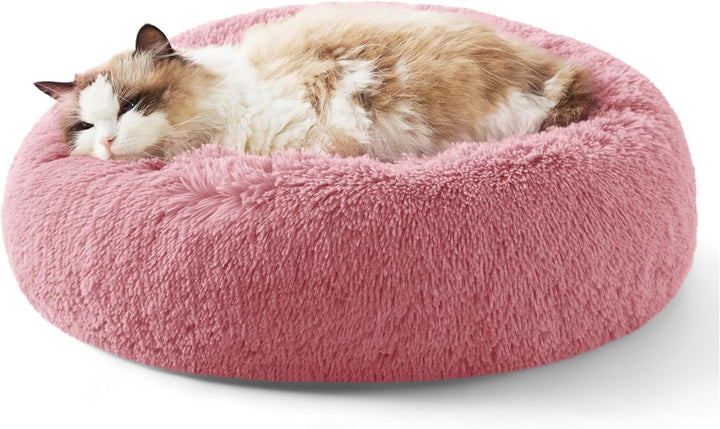 Discover the Comfort of Our Non-slip Round Fluffy Plush Pet Bed