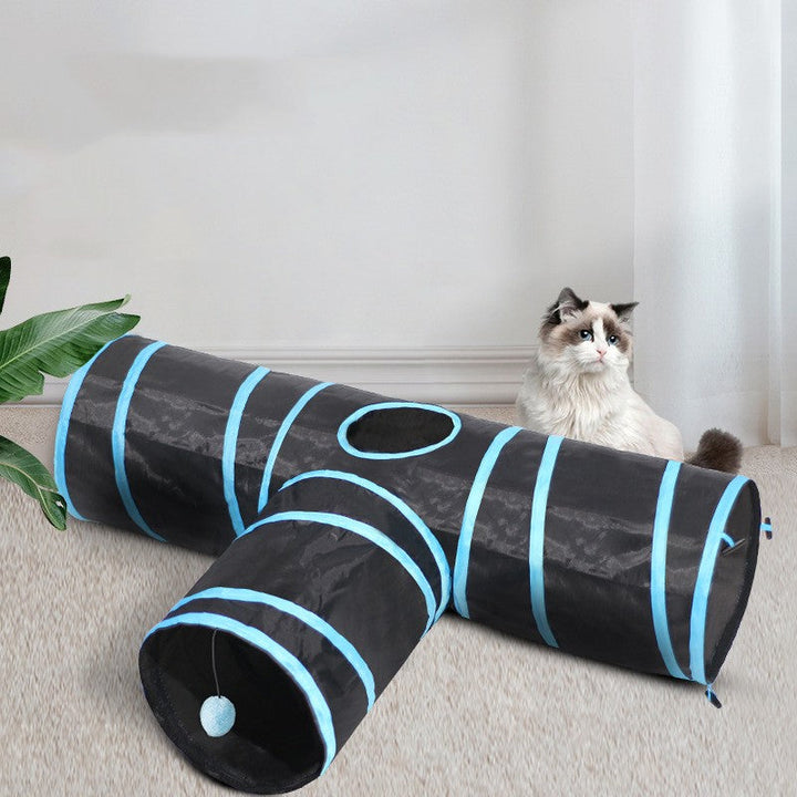 Unleash Your Cat's Inner Adventurer with Our Foldable Pet Tunnel!