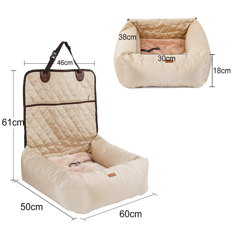 2 In 1 Pet Dog Folding Car Seat Carrier